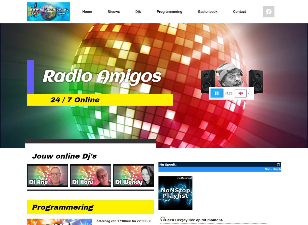 Radio Amigos nieuwe site